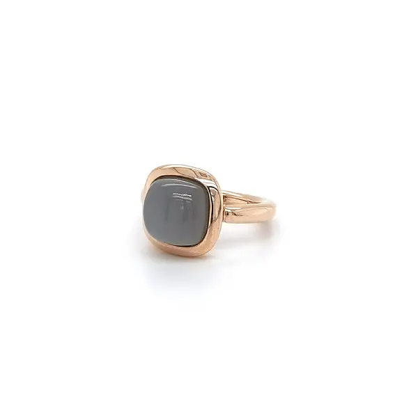 Gold Ring with Grey Stone