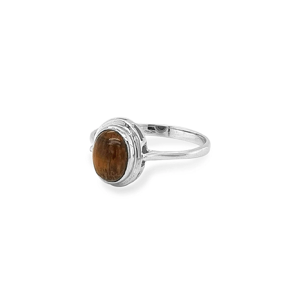 Gold Ring with Tiger Eye