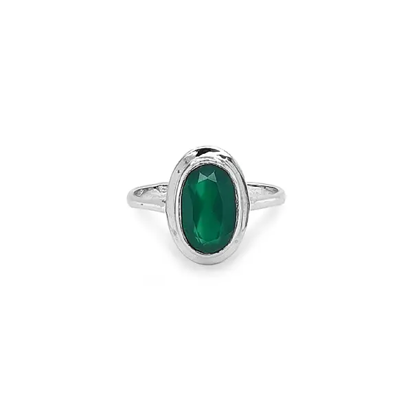 Gold Ring with Green Stone
