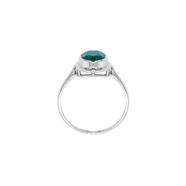 Gold Ring with Green Stone