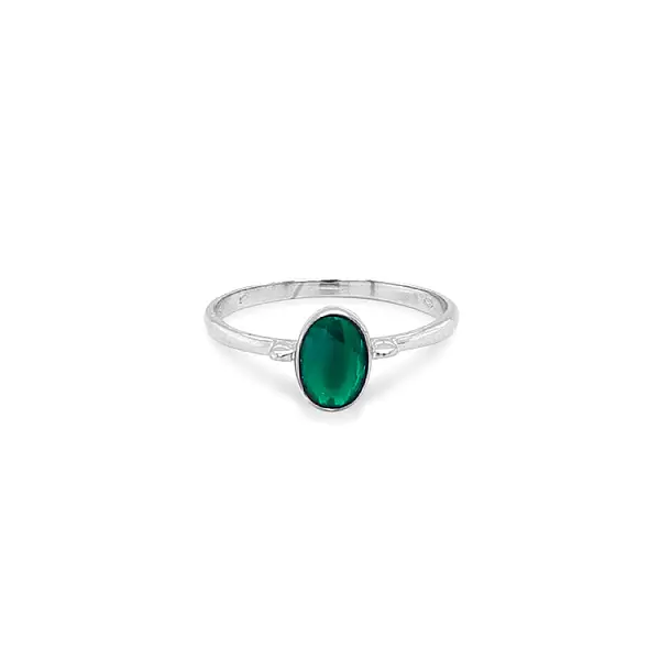 Gold Ring with Green Stone