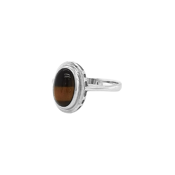 Gold Ring with Tiger Eye