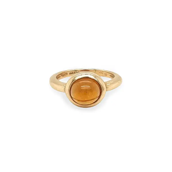 Golden Ring with Quartz
