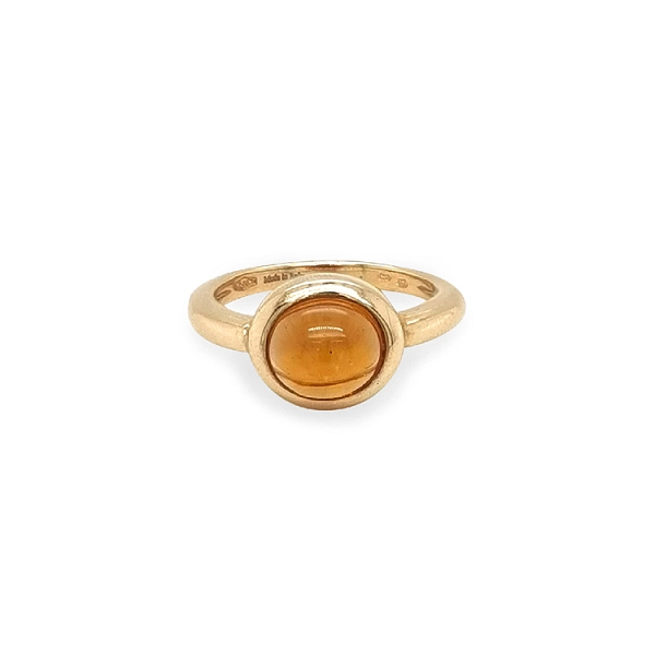 Golden Ring with Quartz