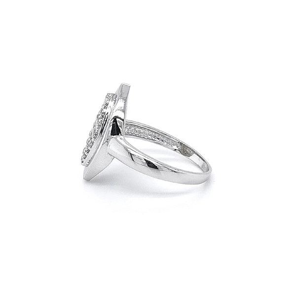 Ring with White Gold Zircons