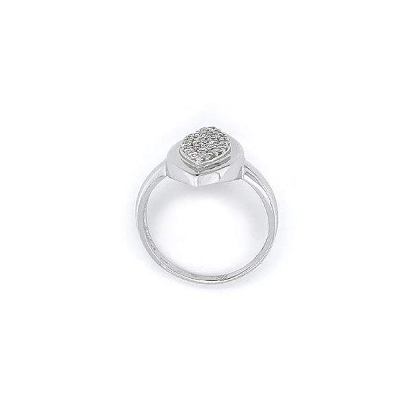 Ring with White Gold Zircons