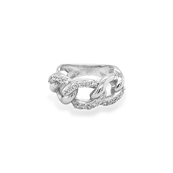 Gold Ring with Zircons
