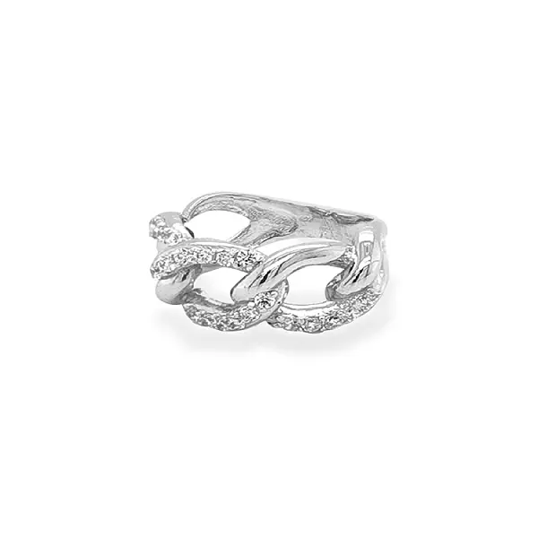Gold Ring with Zircons