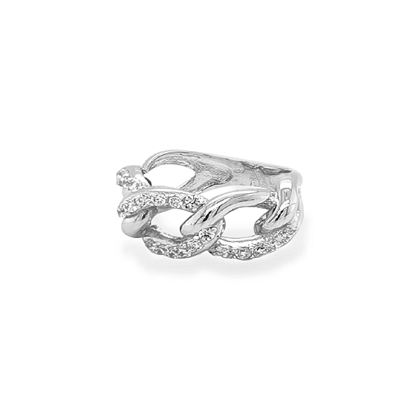 Gold Ring with Zircons