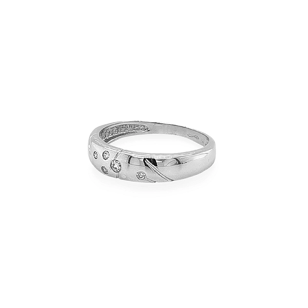 Gold Ring with Zircons