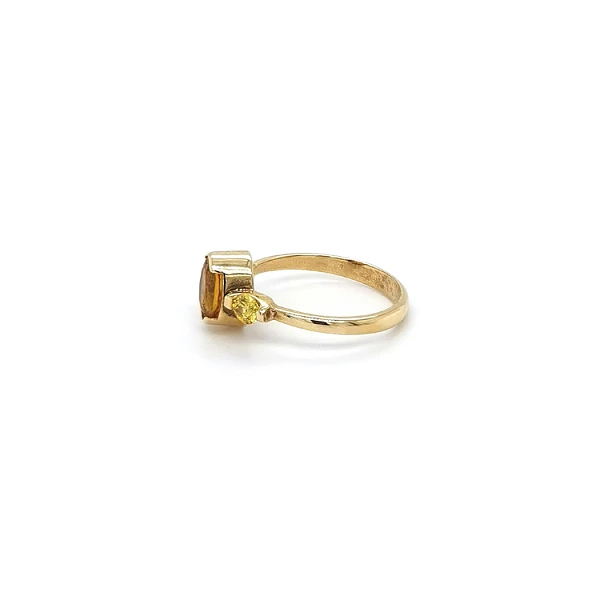 Gold Ring with Yellow Stone