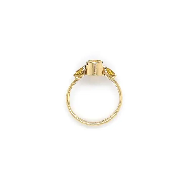 Gold Ring with Yellow Stone