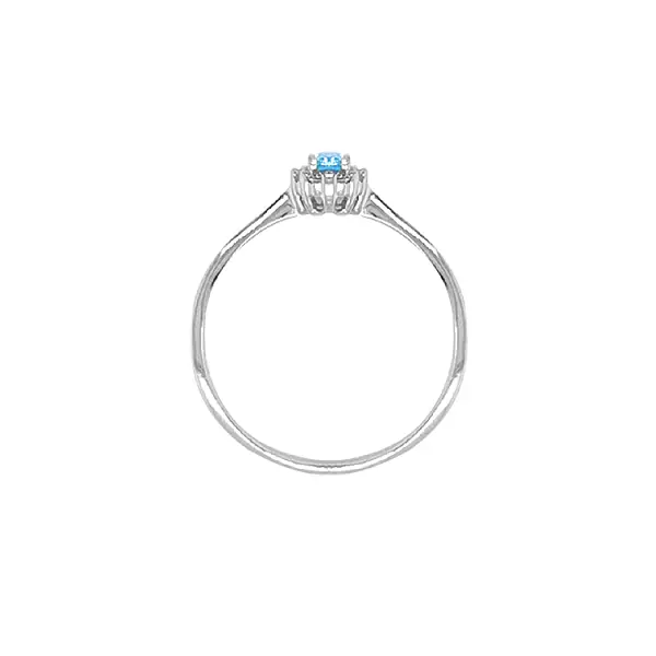 Gold Ring with Blue Zircon