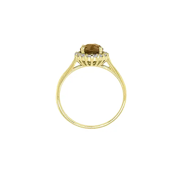Gold Ring with Colored Stones
