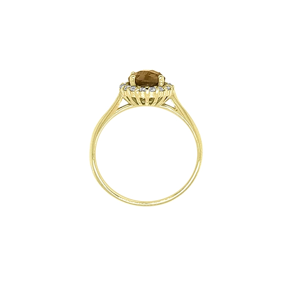 Gold Ring with Colored Stones