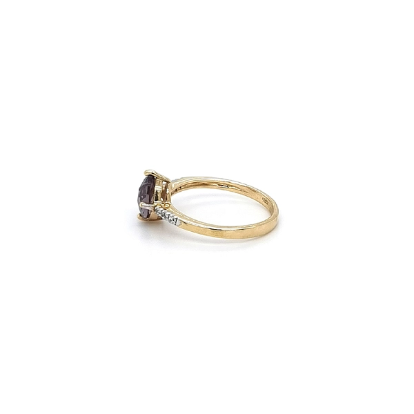 Gold Ring with Purple Stone