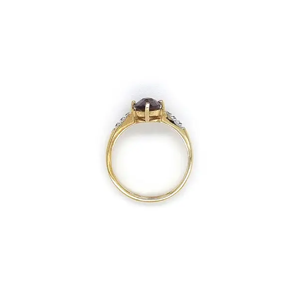 Gold Ring with Purple Stone