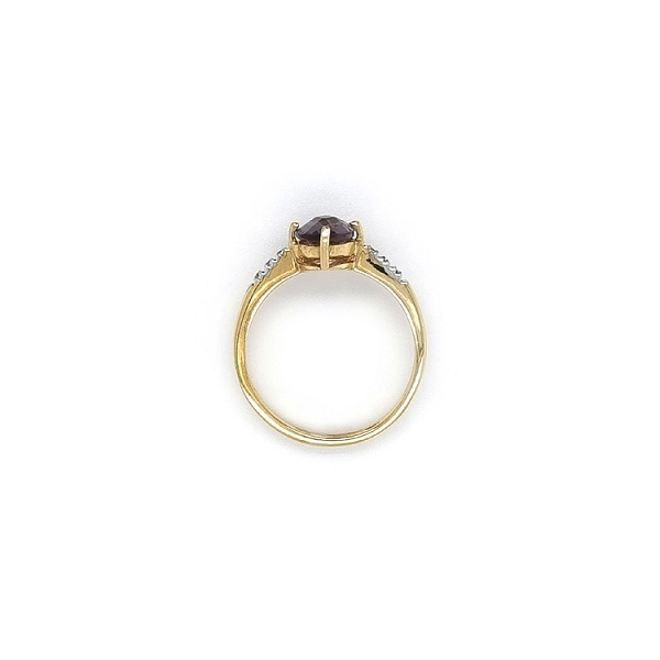 Gold Ring with Purple Stone
