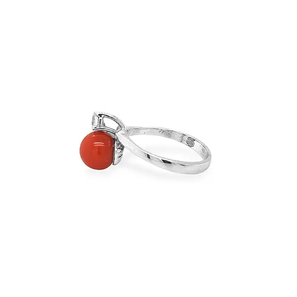 Gold Ring with Coral
