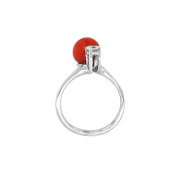 Gold Ring with Coral