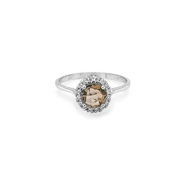 Gold Ring with Zircons