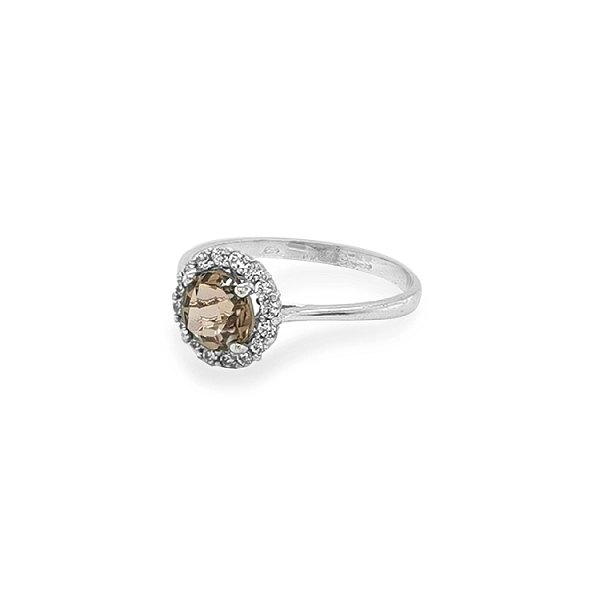 Gold Ring with Zircons