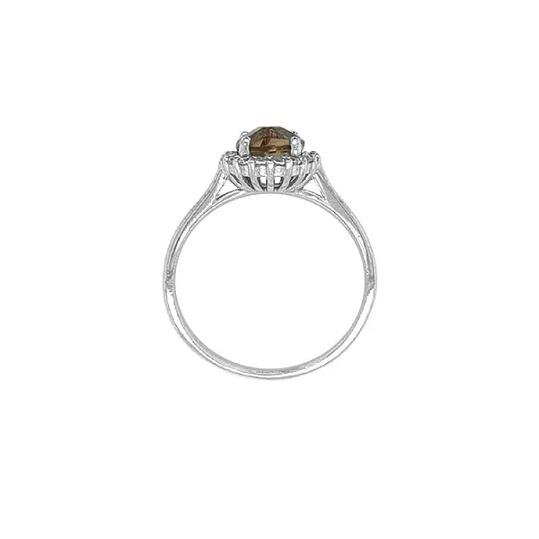 Gold Ring with Zircons