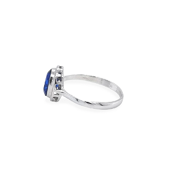 Gold Ring with Blue Zircon
