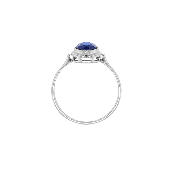 Gold Ring with Blue Zircon