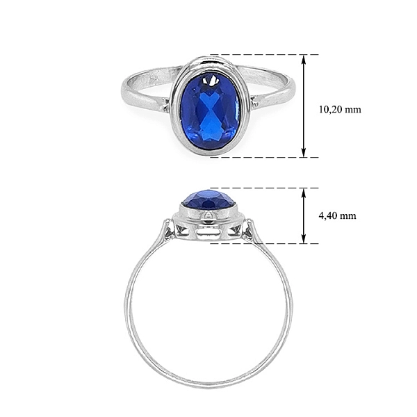 Gold Ring with Blue Zircon