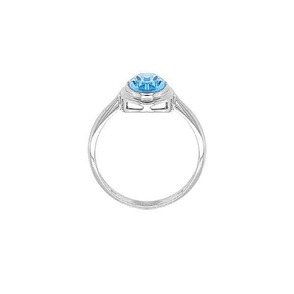 Gold Ring with Blue Zircon