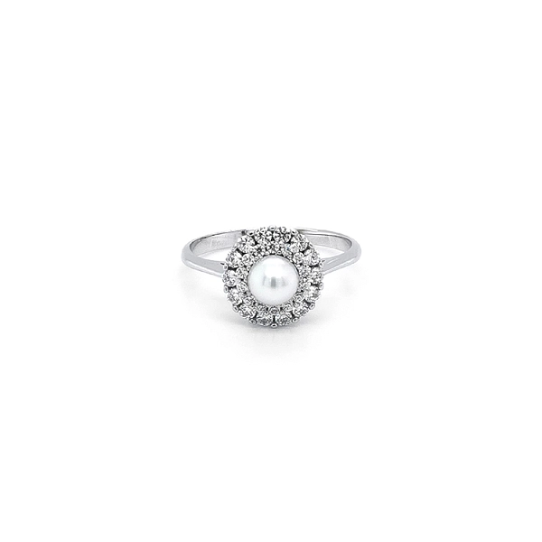 Ring with White Gold Pearl