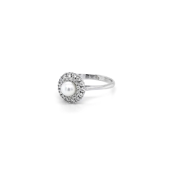 Ring with White Gold Pearl