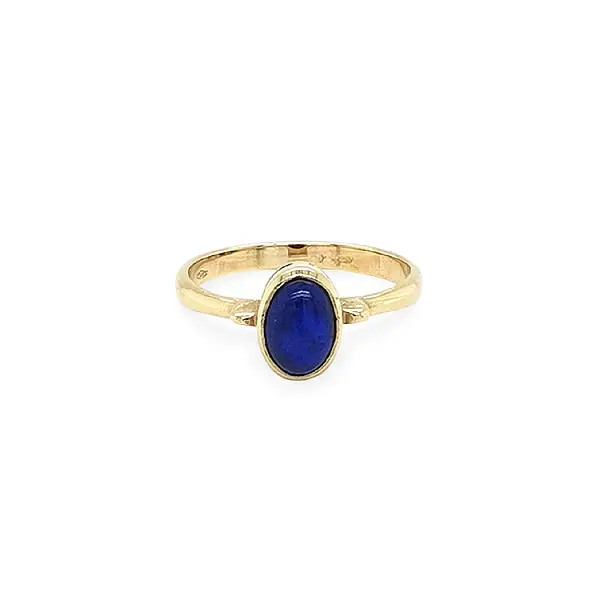 Gold Ring with Lapis Lazuli