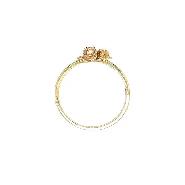 Exclusive Gold Ring with Floral Motif