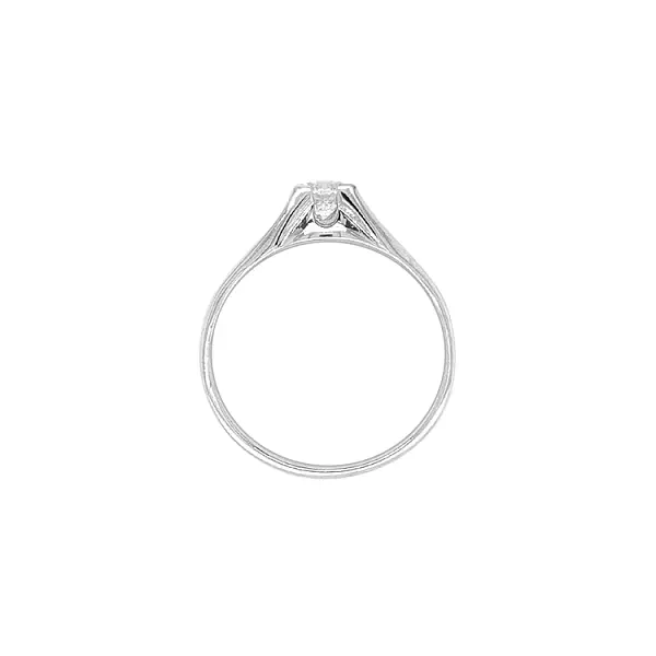 Gold Ring with Zircon