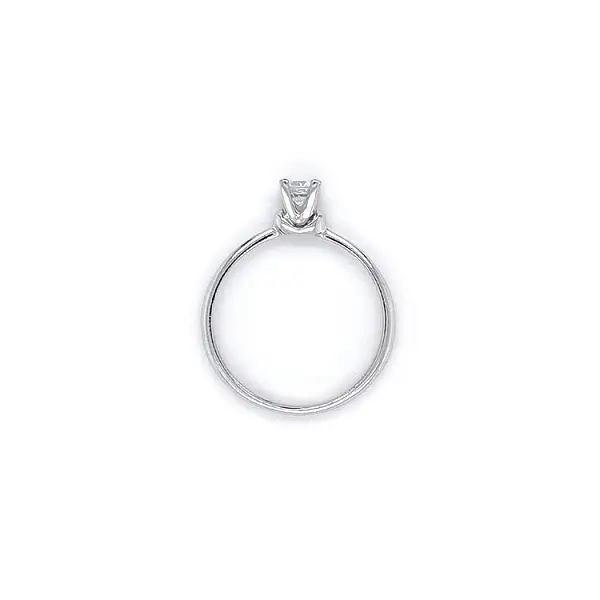 Engagement Ring with White Gold Zircon