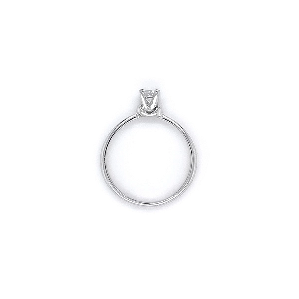 Engagement Ring with White Gold Zircon