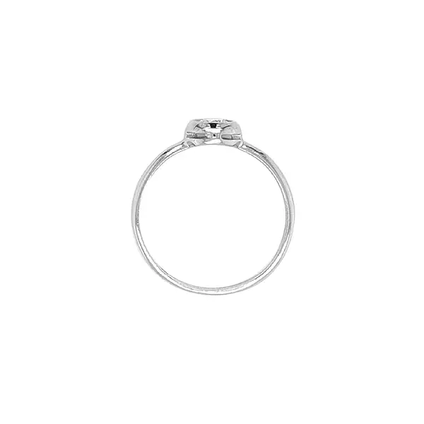 Gold Engagement Ring with Zircon