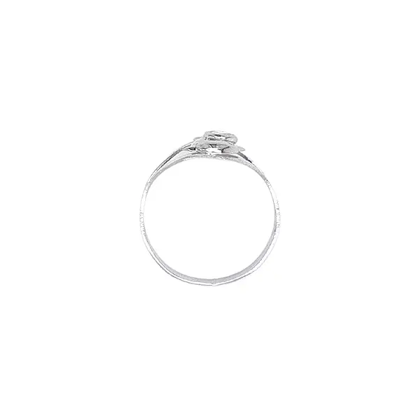 Dolphin Ring with White Gold Zircon