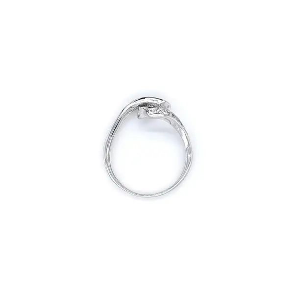 Ring with White Gold Zircons