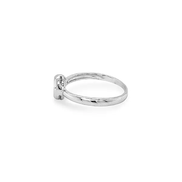 Gold Engagement Ring with Zircon