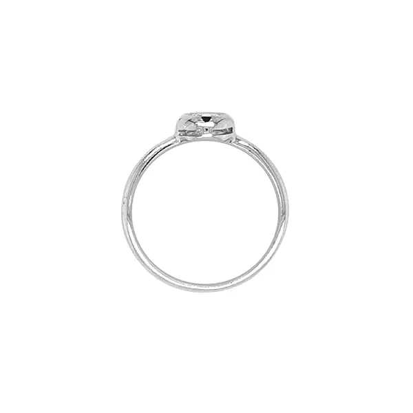 Gold Engagement Ring with Zircon