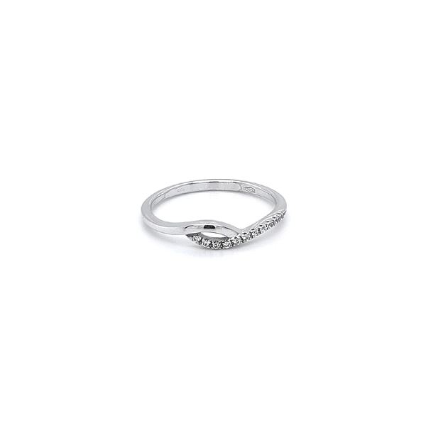 Ring with White Gold Zircons