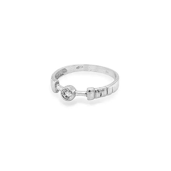 Gold Ring with Zircon