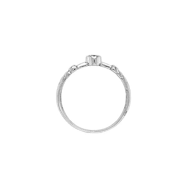 Gold Ring with Zircon