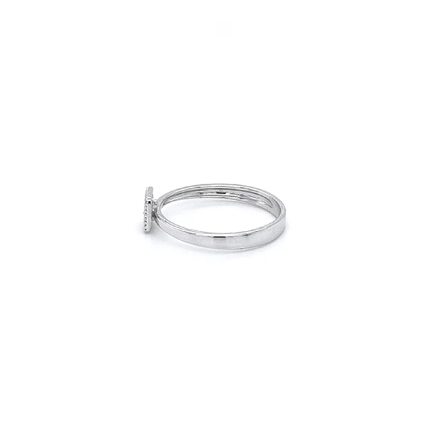 Ring with White Gold Zircons