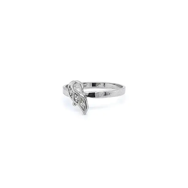 Ring with White Gold Zircons