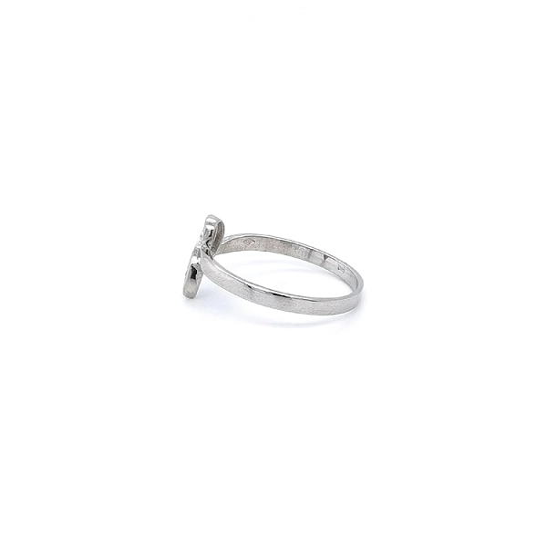 Ring with White Gold Zircons