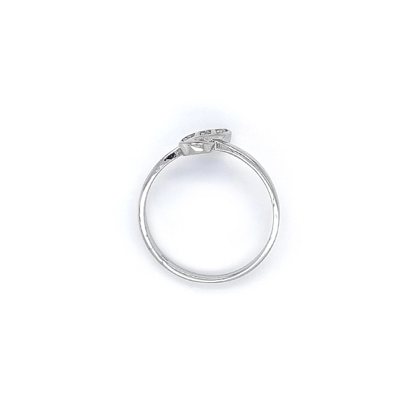 Ring with White Gold Zircons